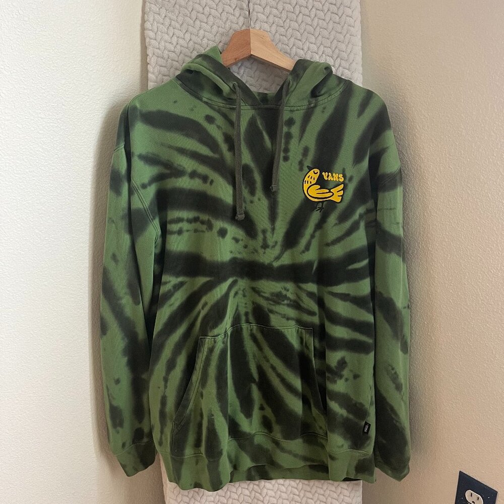 Green tie-dye Vans hoodie